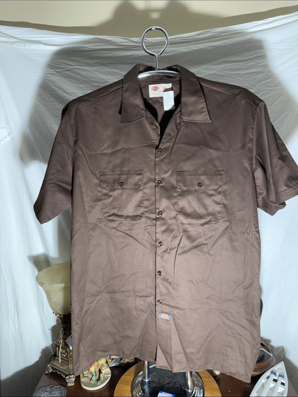 Dickies Brown Short-Sleeve Button-Down Shirt